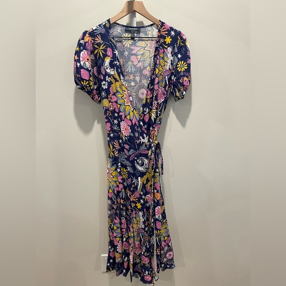 ModCloth Kaleidoscopic Dreamscape Midi Wrap Dress Size 2 - Picture 1 of 9